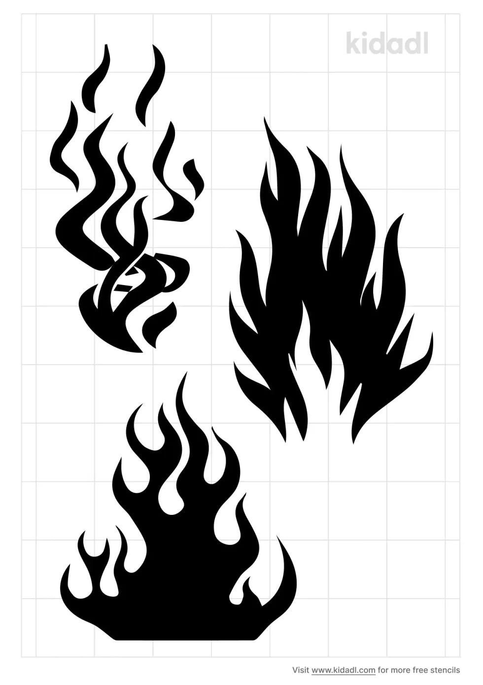 Realistic Flame Stencil