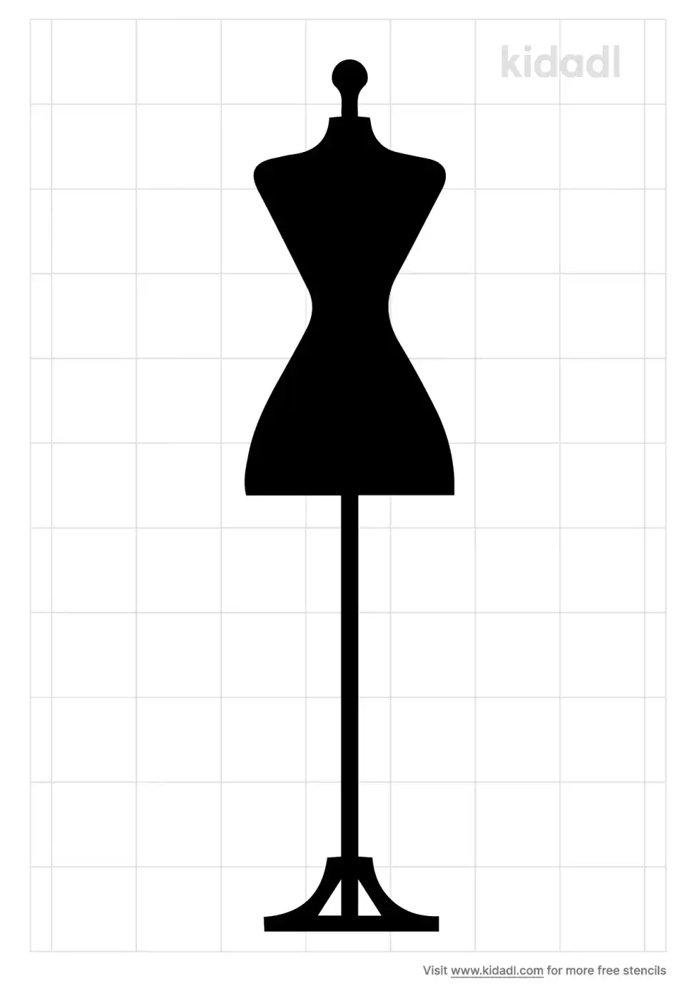 Fashion Mannequin Stencil
