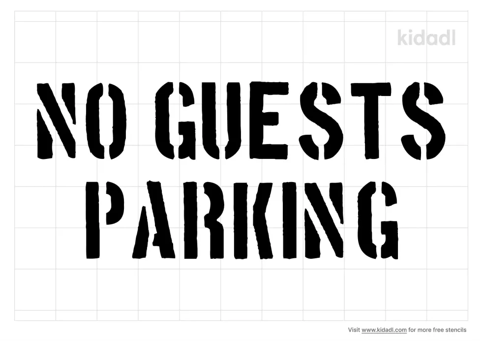 No Guest Parking Stencil