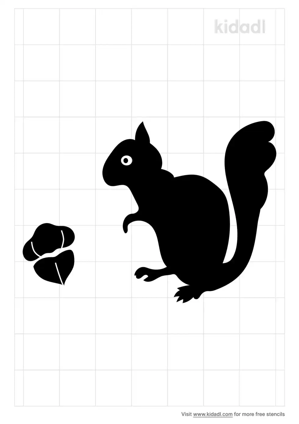 Squirrel Nut Stencil