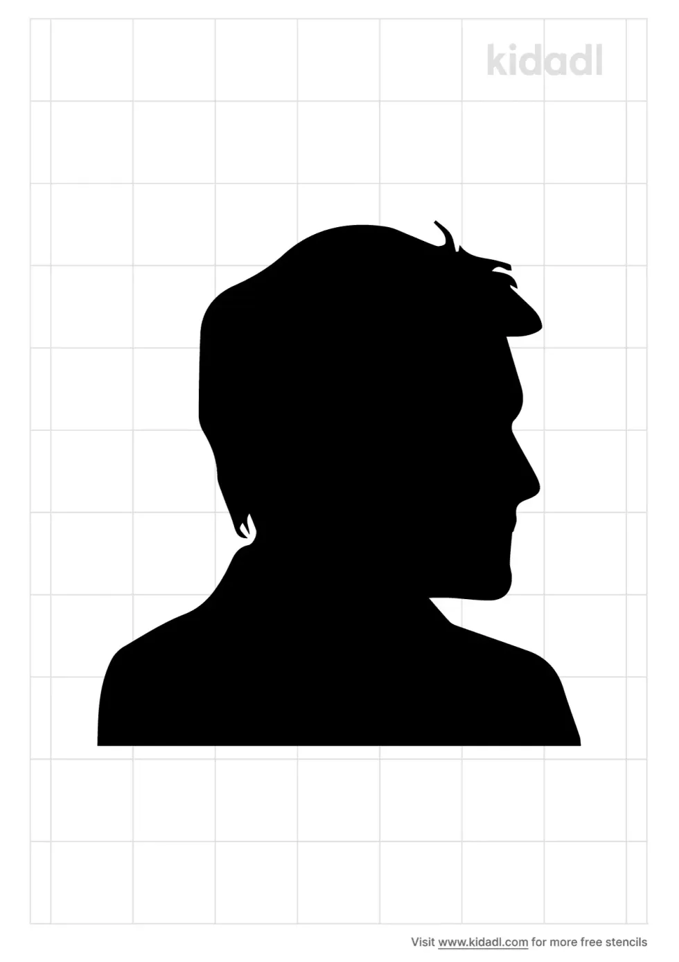 Male Profile Stencil