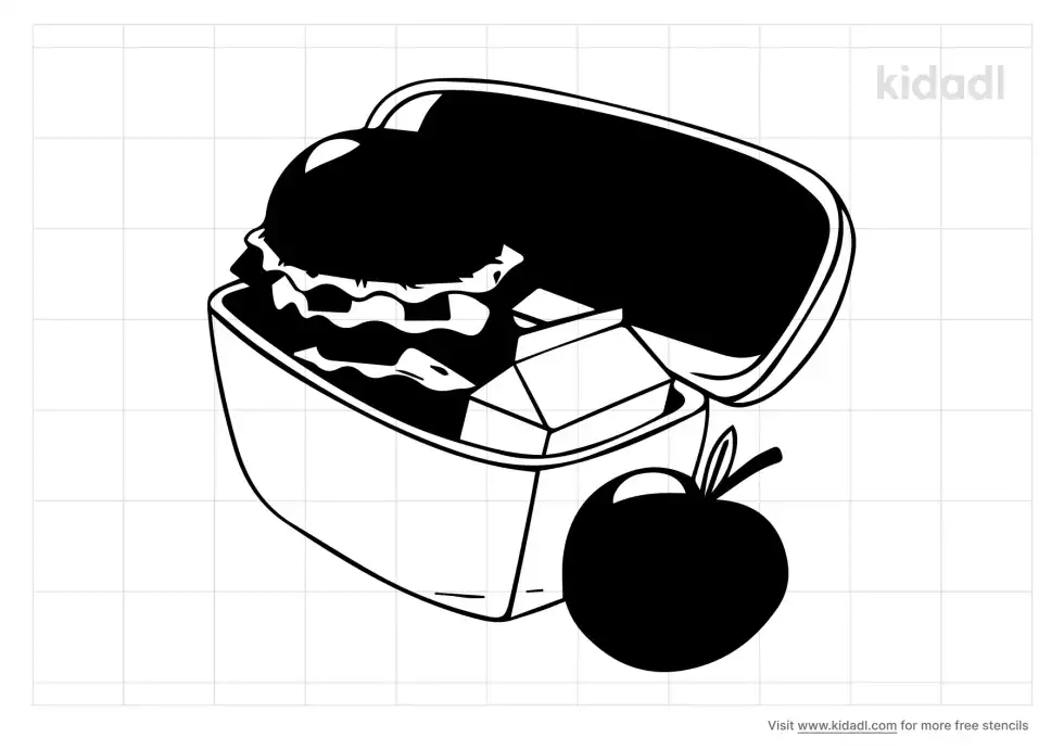 Kids Lunch Bag Stencil