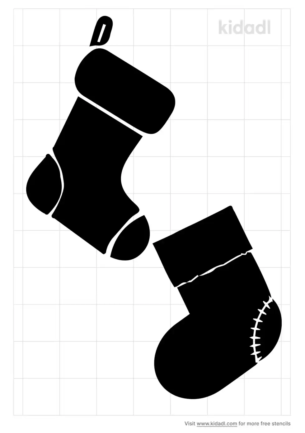 Snow Sock Stencil