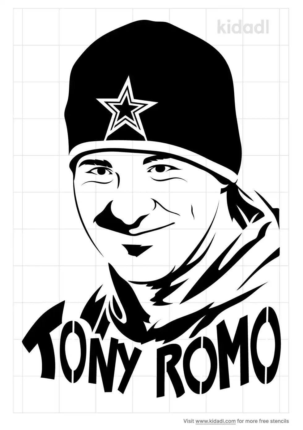 Tony Romo Stencil