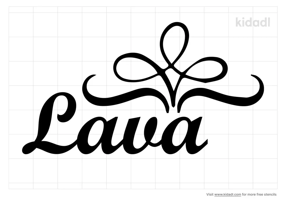 Name Lava Stencil