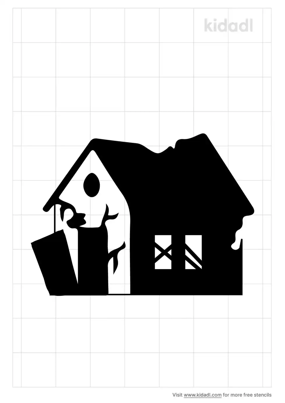 Ruined House Stencil