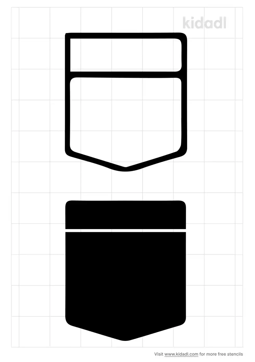 Pocket For Shirt Stencil