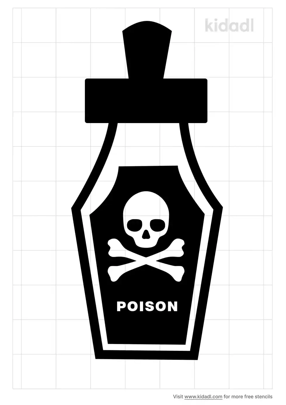Poison Bottle Stencil