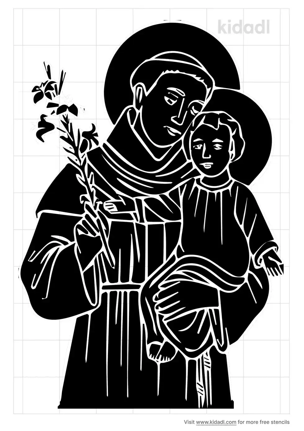 Saint Anthony Stencil