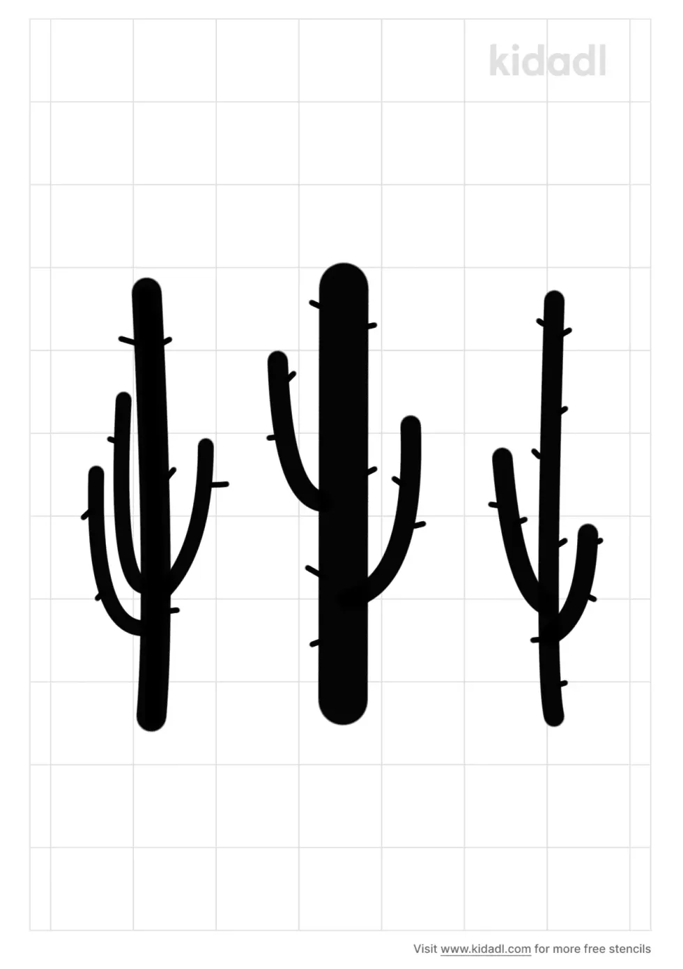 Cactus Bunch Stencil