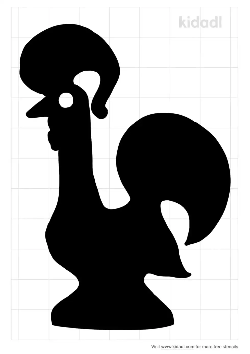 Portuguese Rooster Stencil