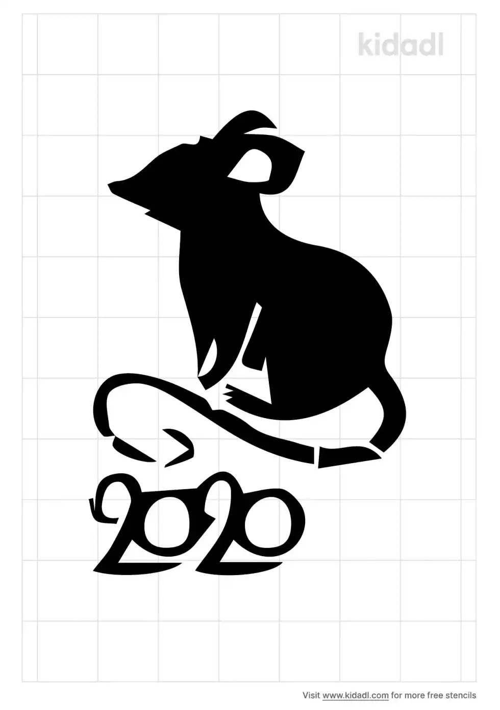 Rat Chinese Newyear Stencil