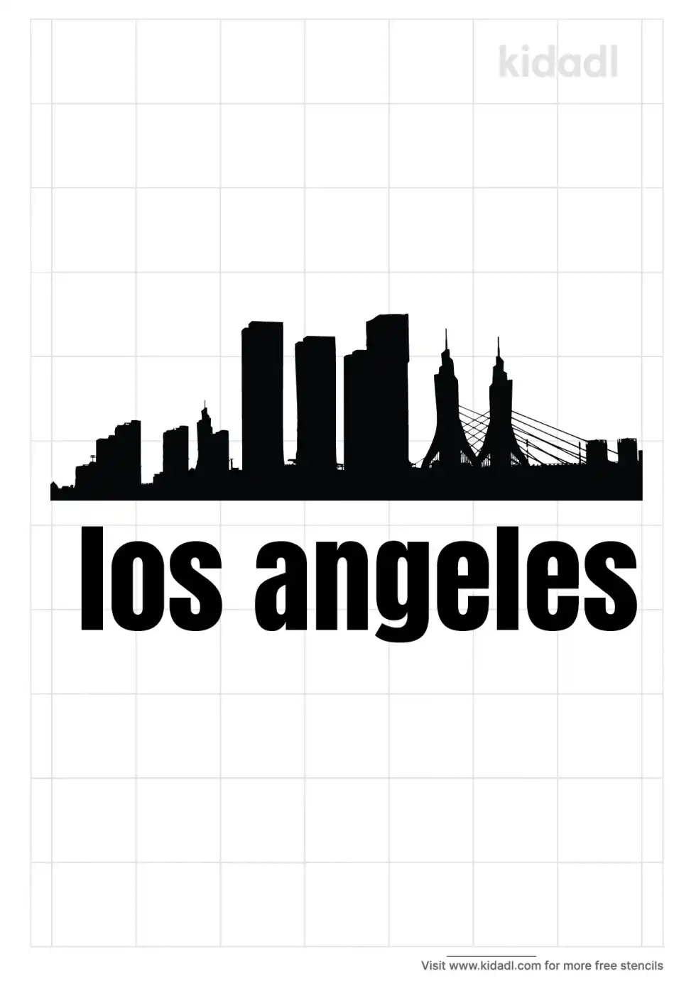 Los Angeles Skyline Stencil