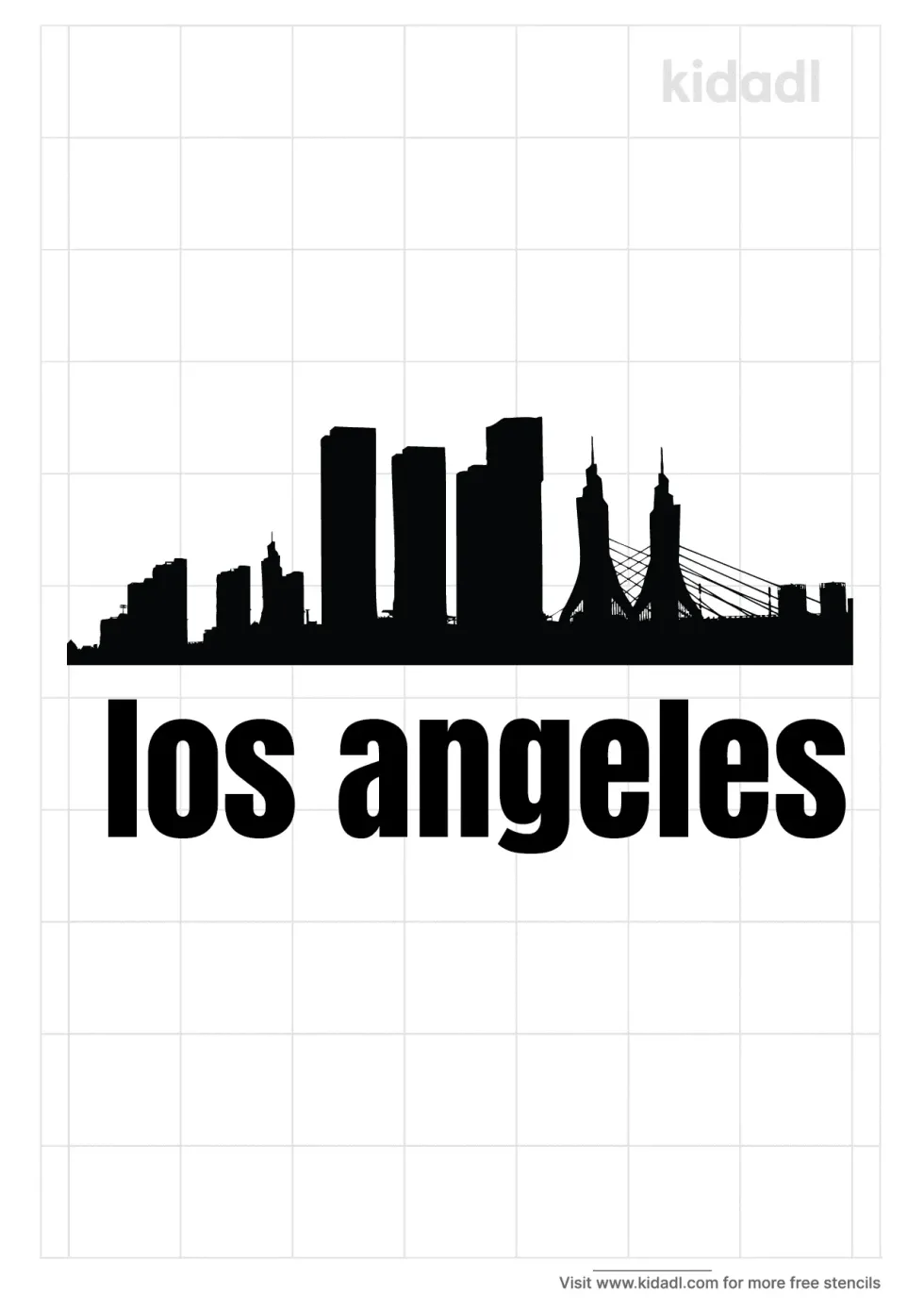 Los Angeles Skyline Stencil