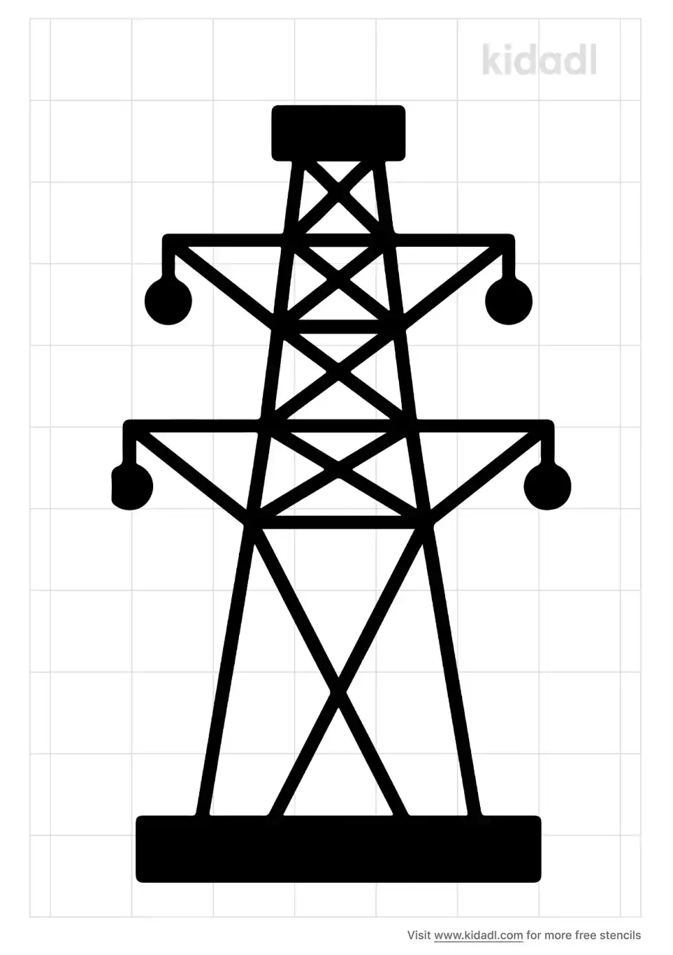 Overhead Power Line Stencil