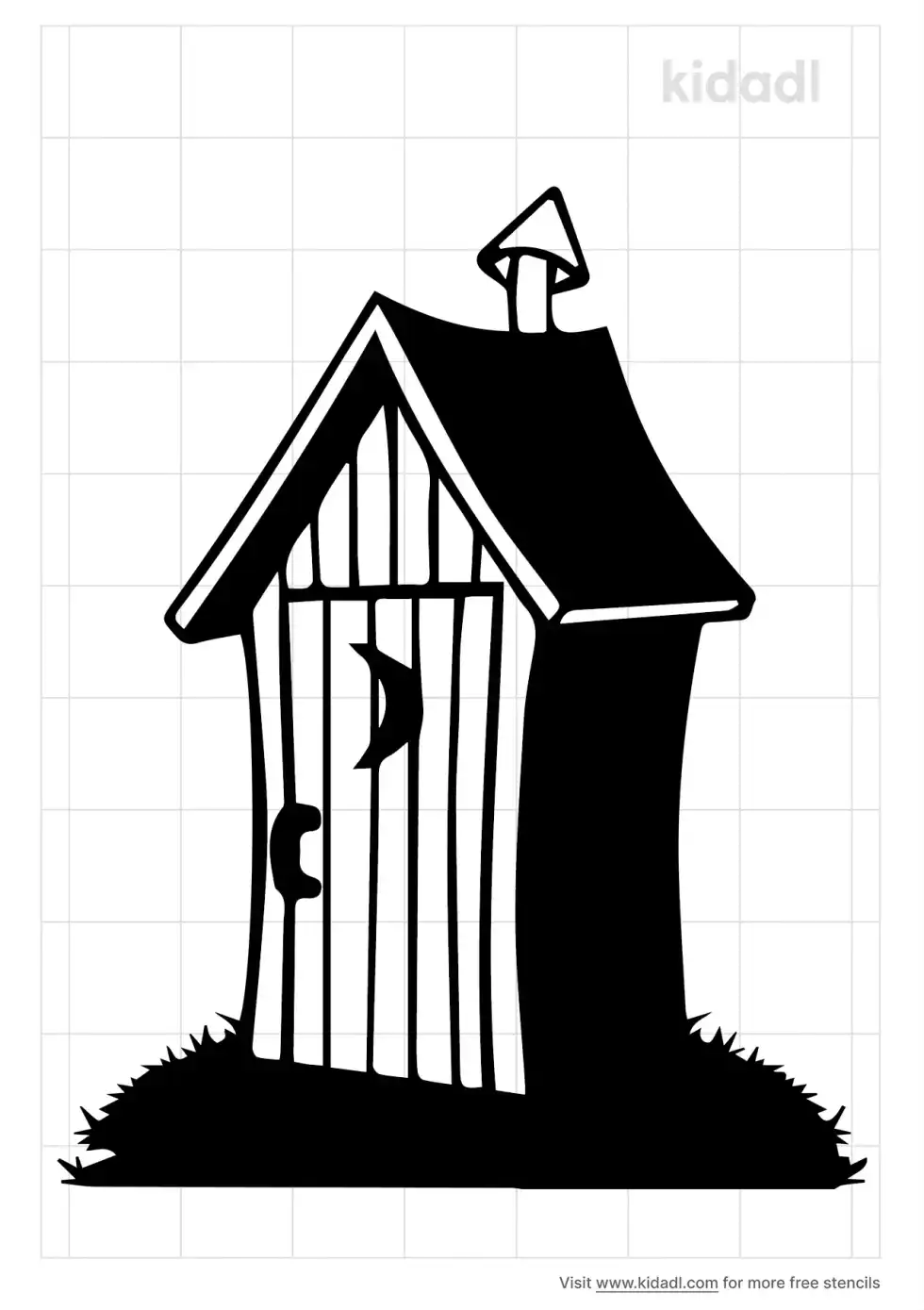 Outhouse Stencil