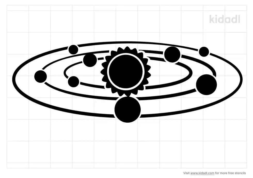 Solar System Stencil