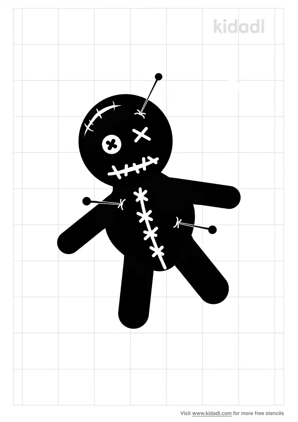 Voodoo Doll Stencil