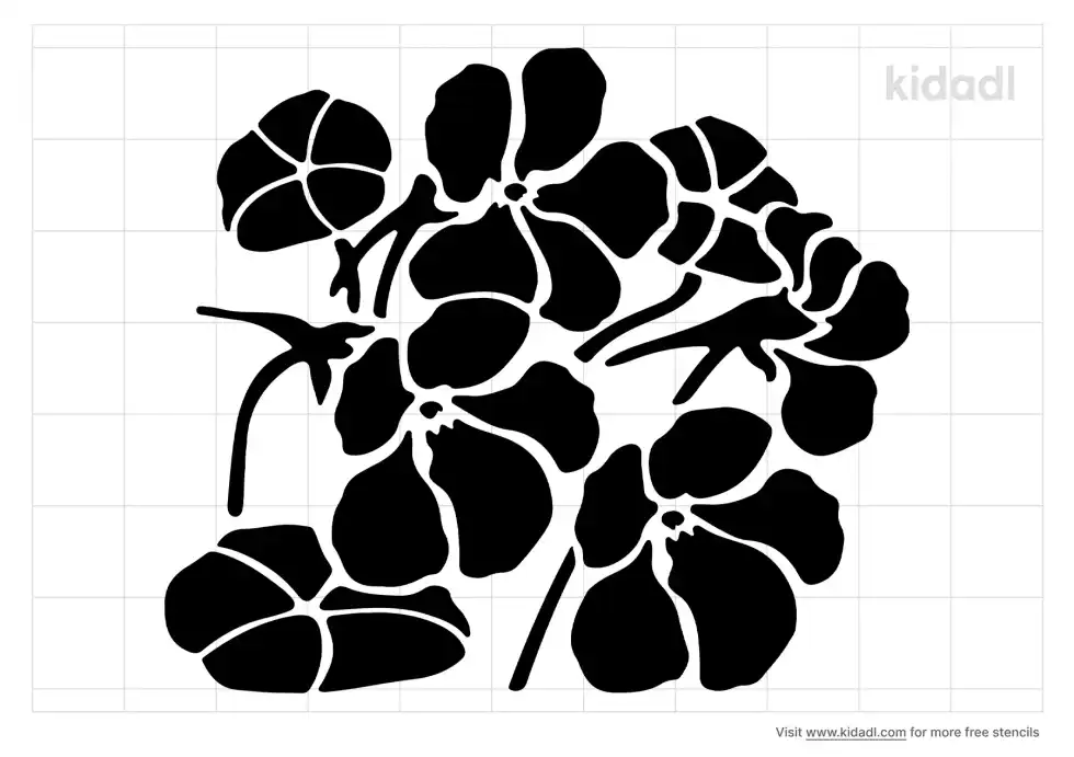 Nasturtium Stencil