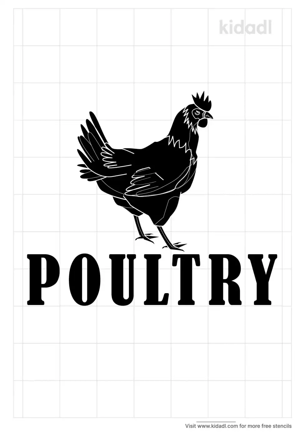 Poultry Word Stencil