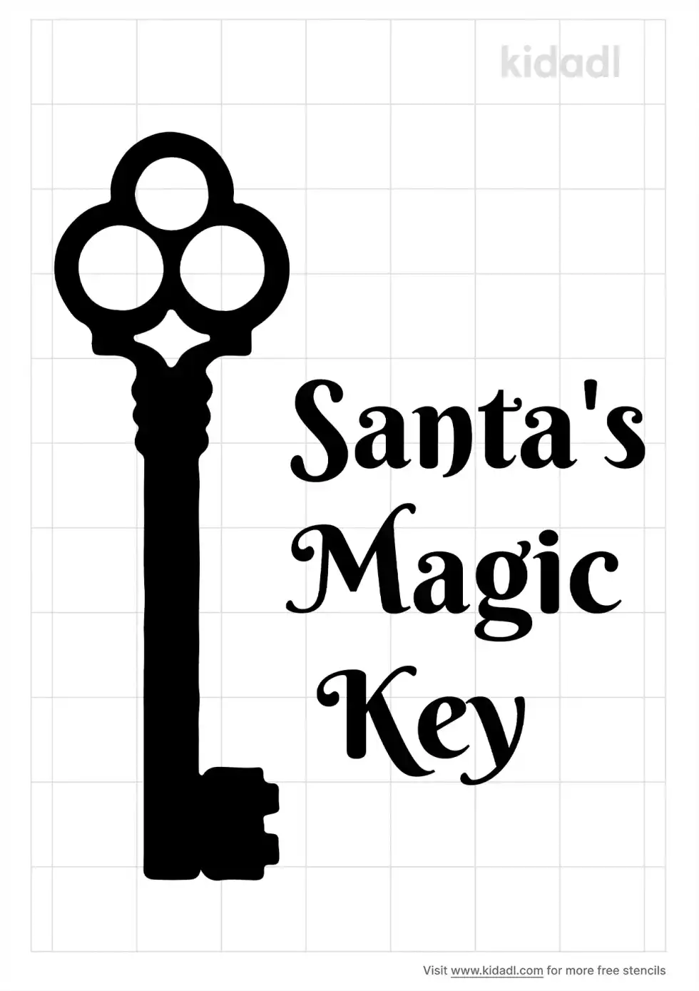 Santa's Magic Key Stencil