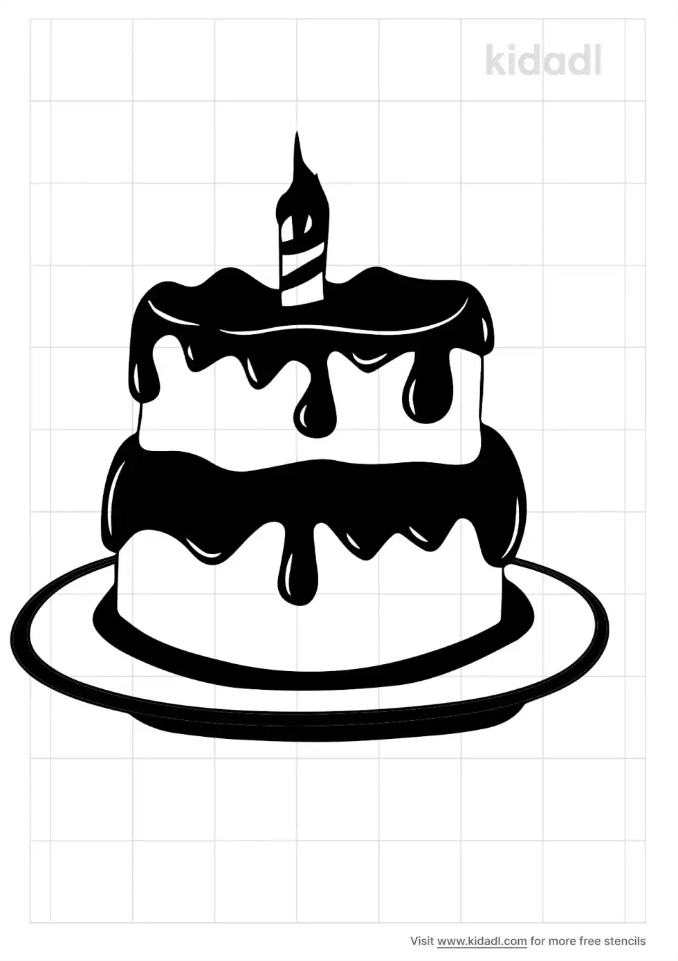 Simple Cake Stencil