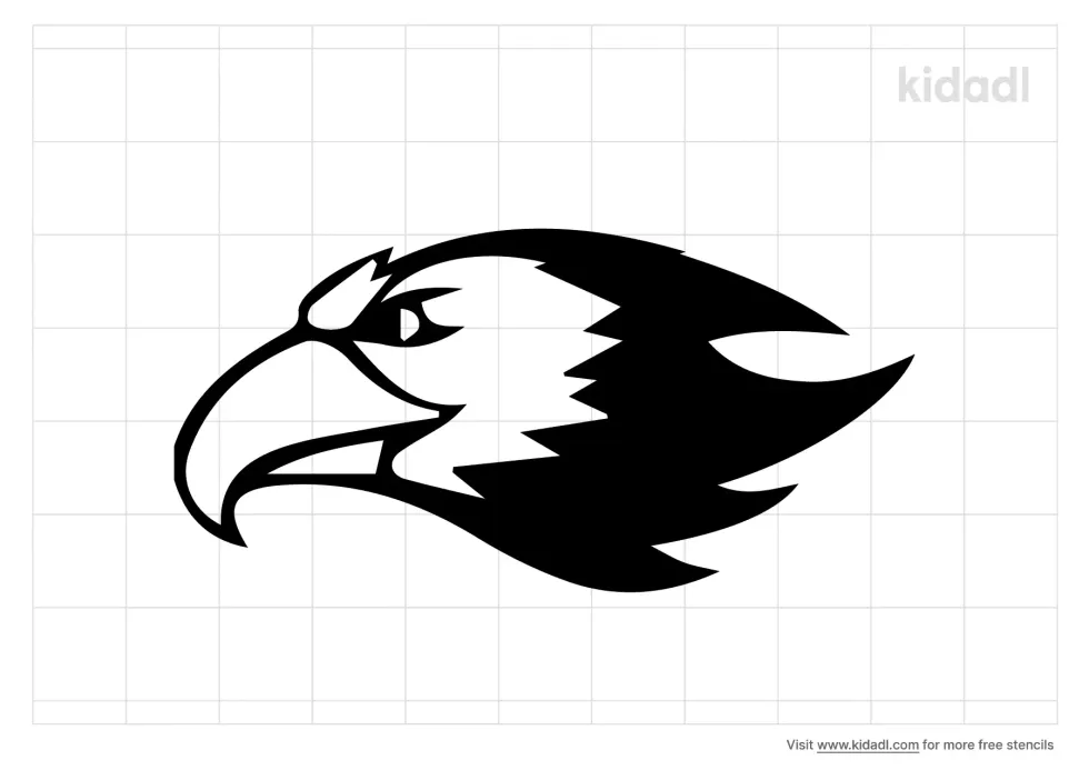 Falcon Head Stencil