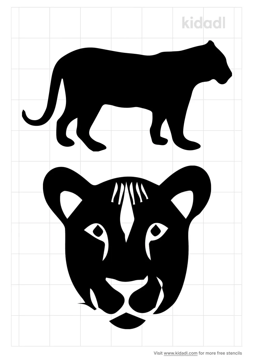 Lioness Stencil