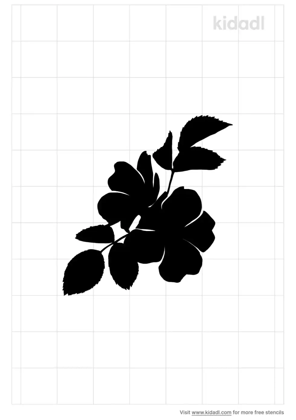 Wild Rose Stencil