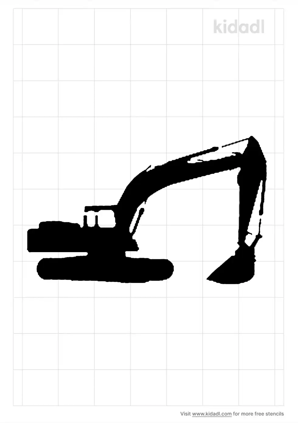 Excavator Stencil