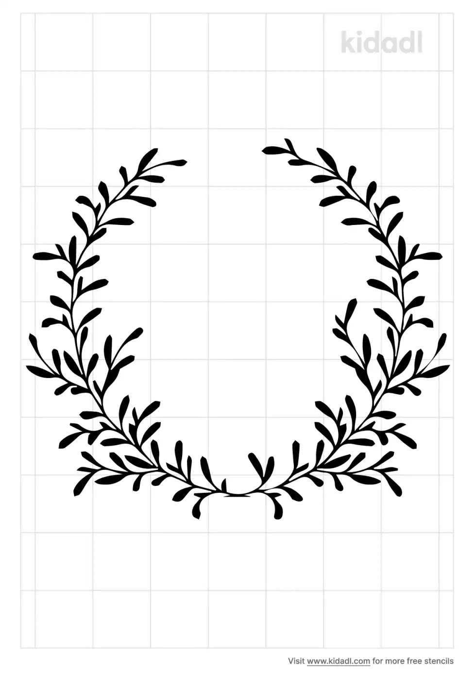 Floral Wreath Stencil