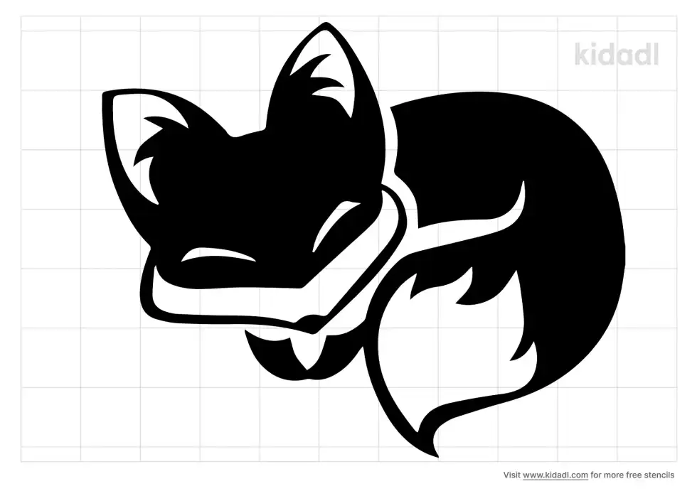 Sleeping Fox Stencil