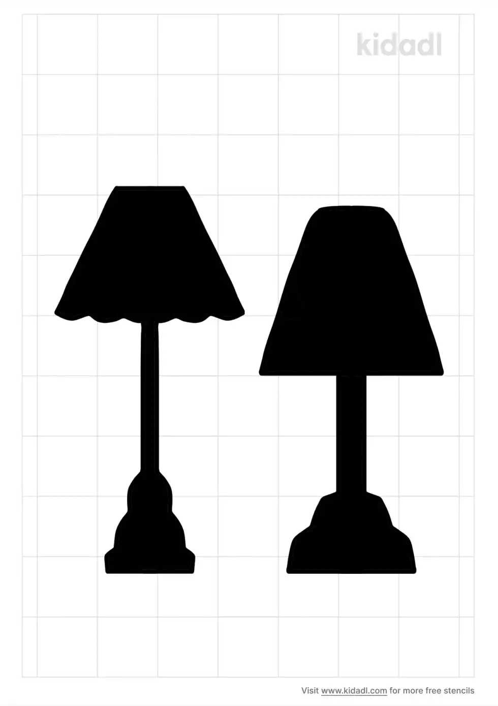 Table Lamps Stencil