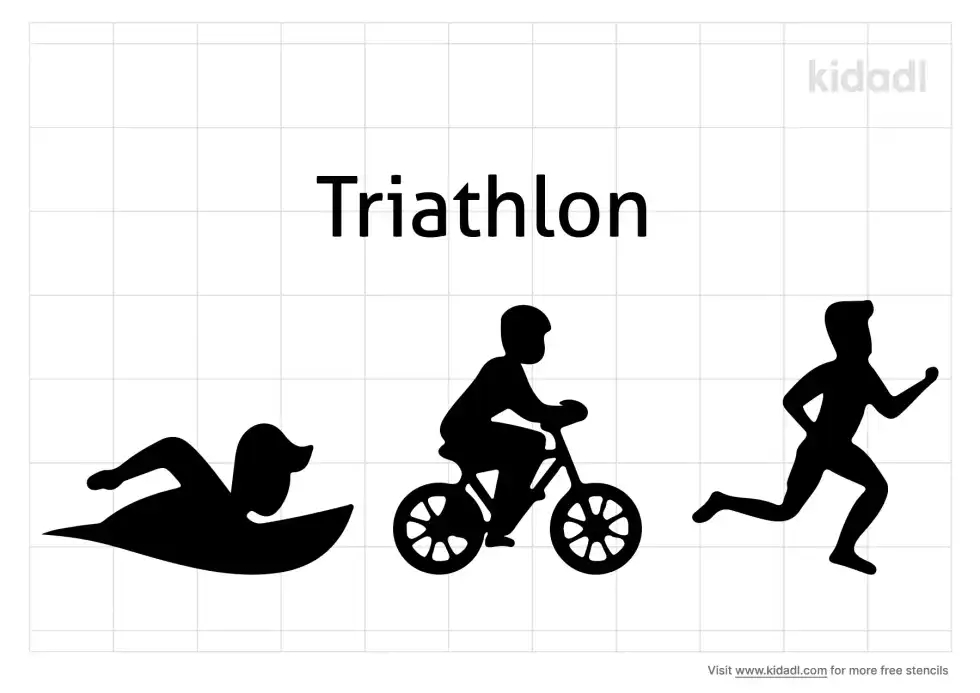 Triathlon Stencil