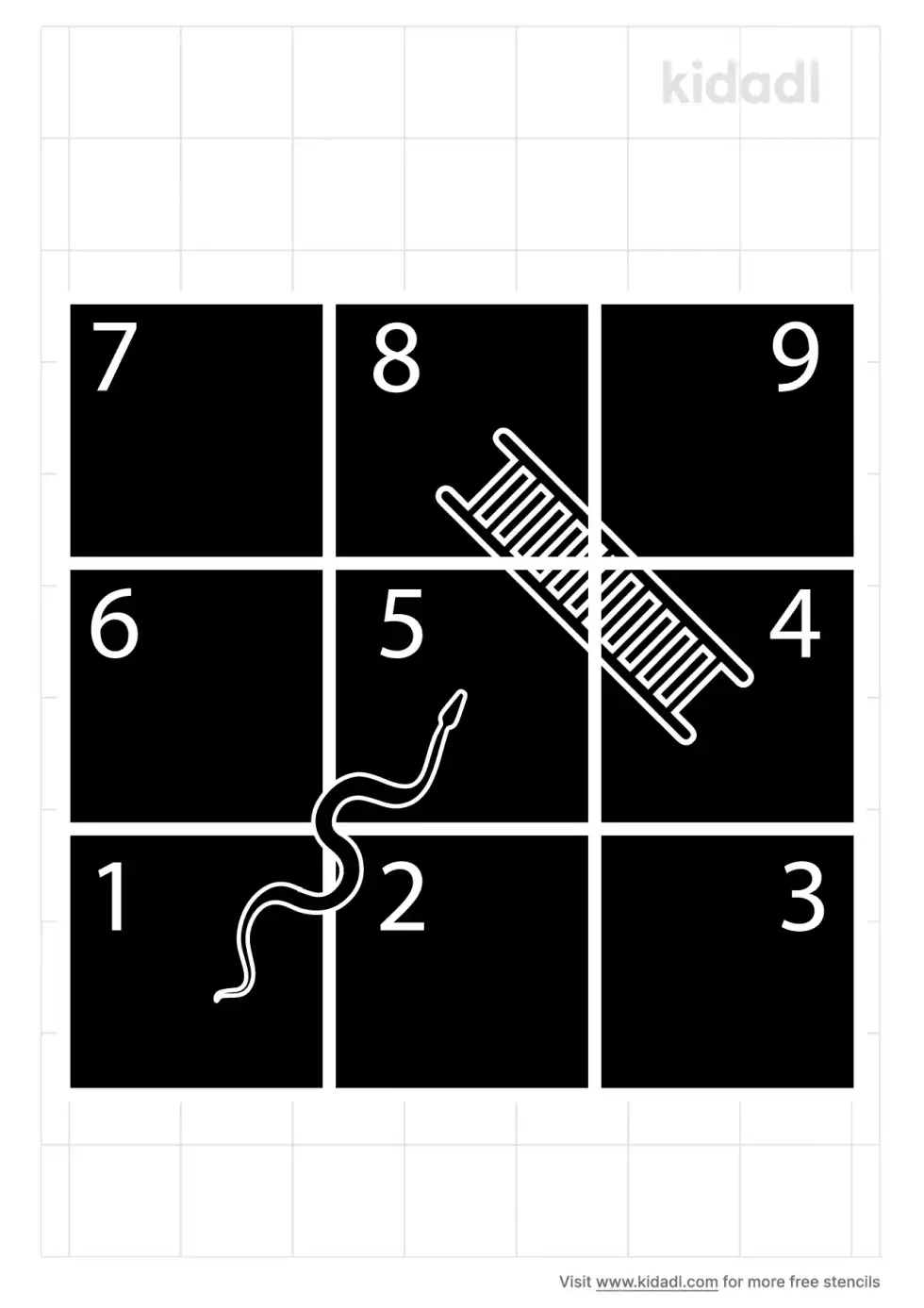 Chutes And Ladders Stencil