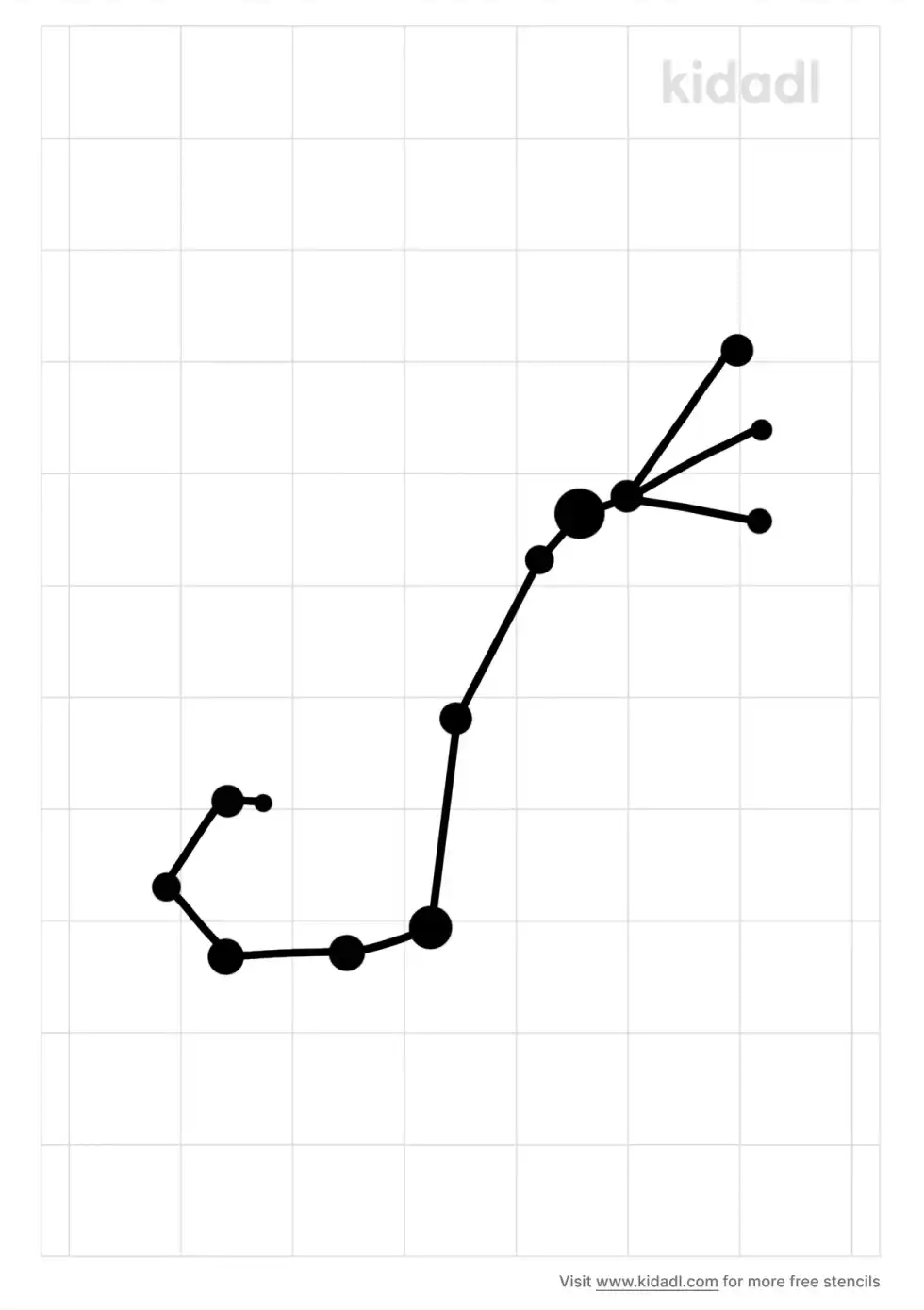 Scorpio Constellation Stencil