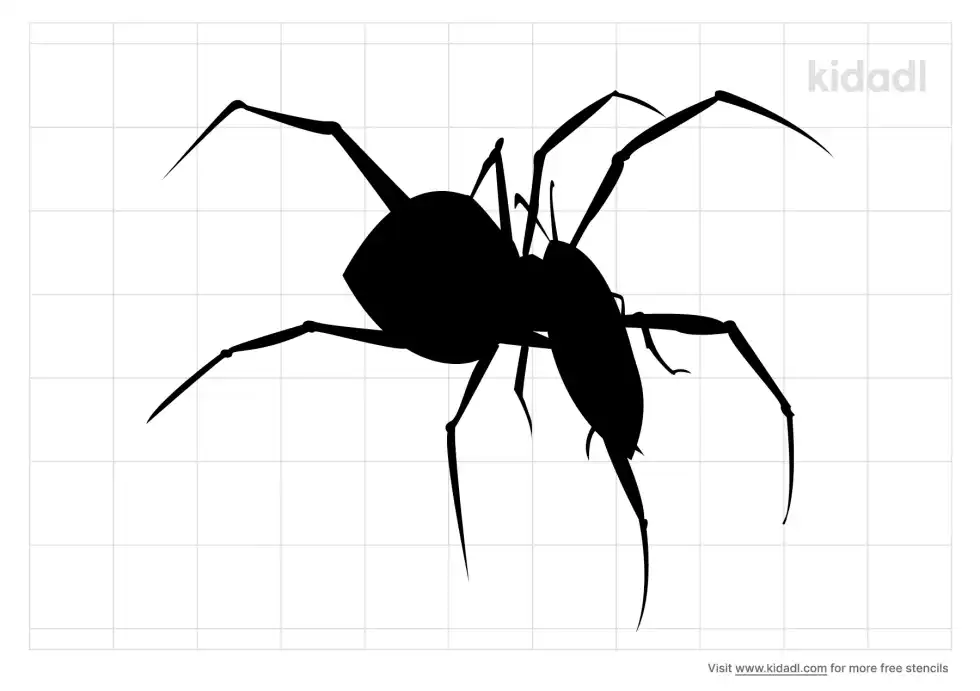 Spider Eating Cricket Stencil