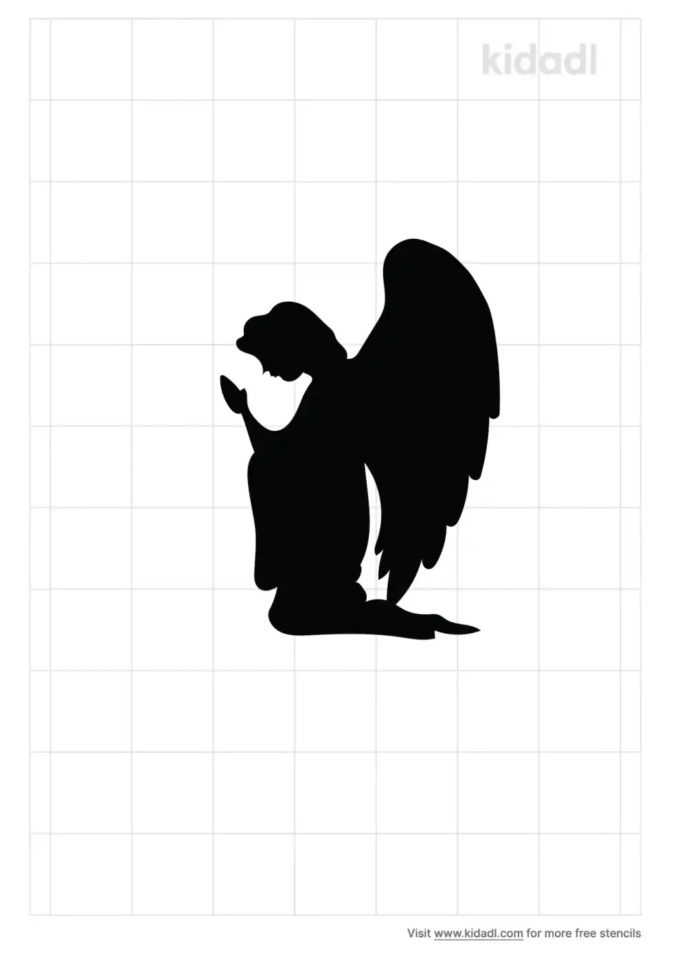 Kneeling Angel Stencil