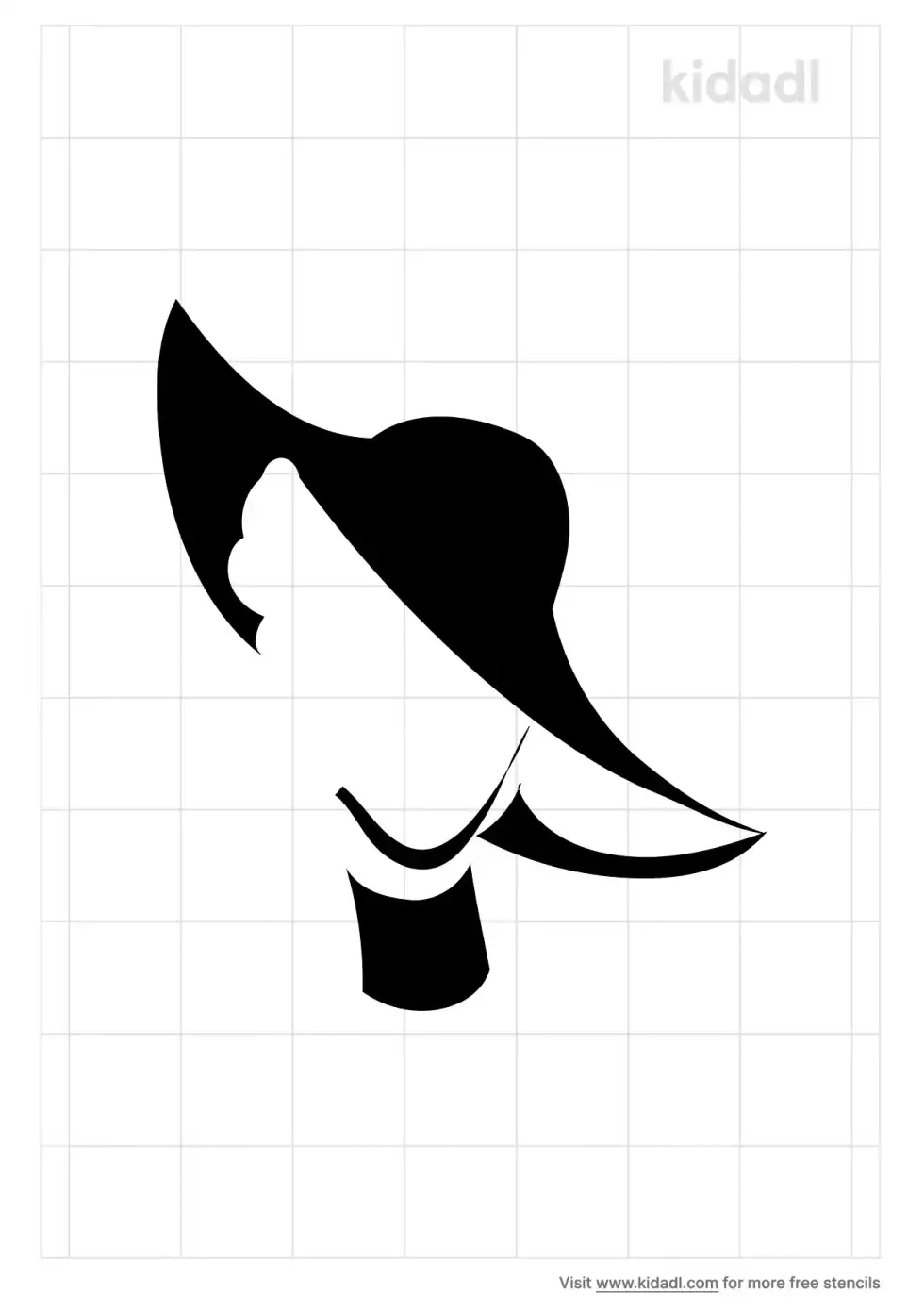 Ladies Hat Stencil