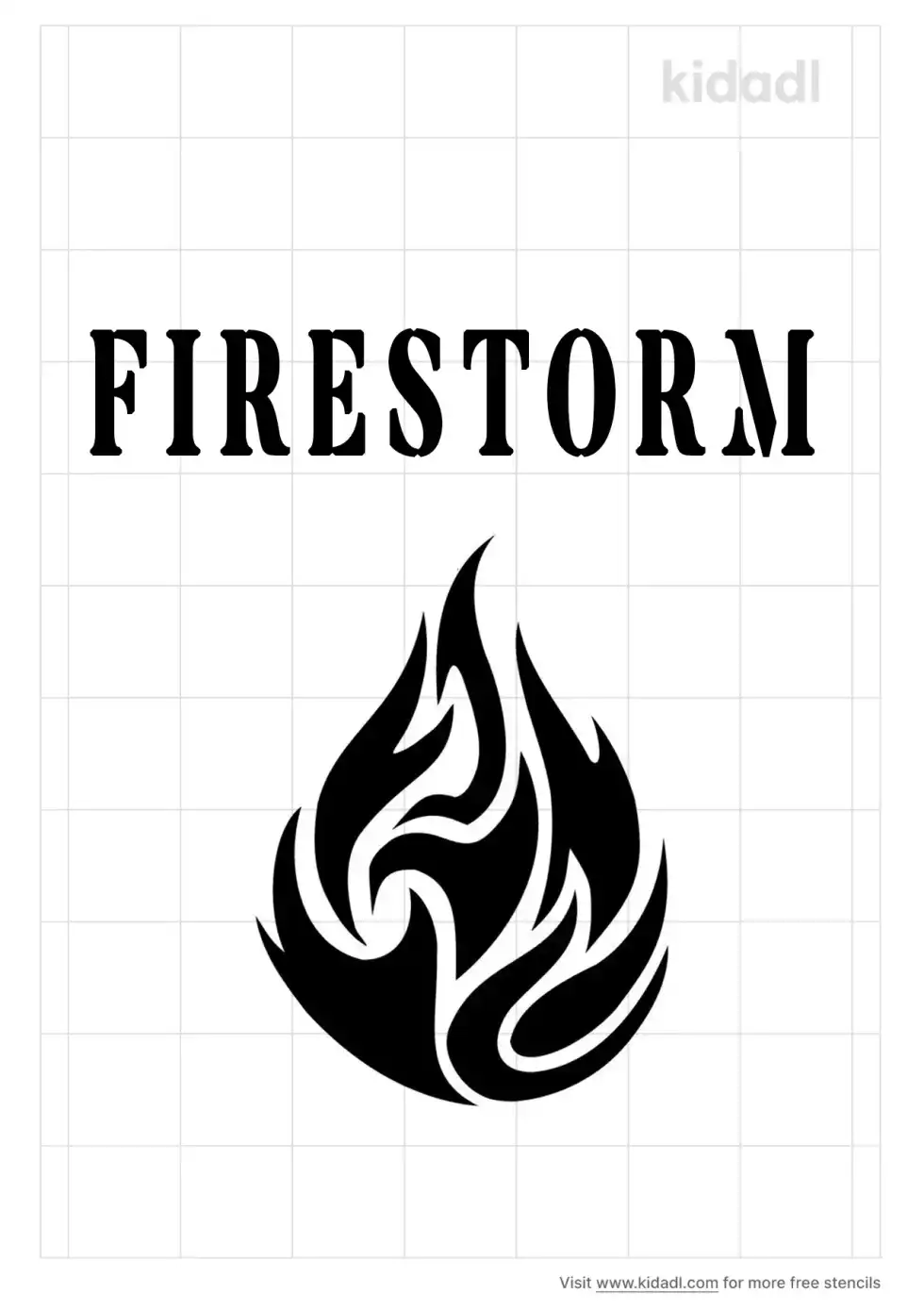 Fire Storm Stencil