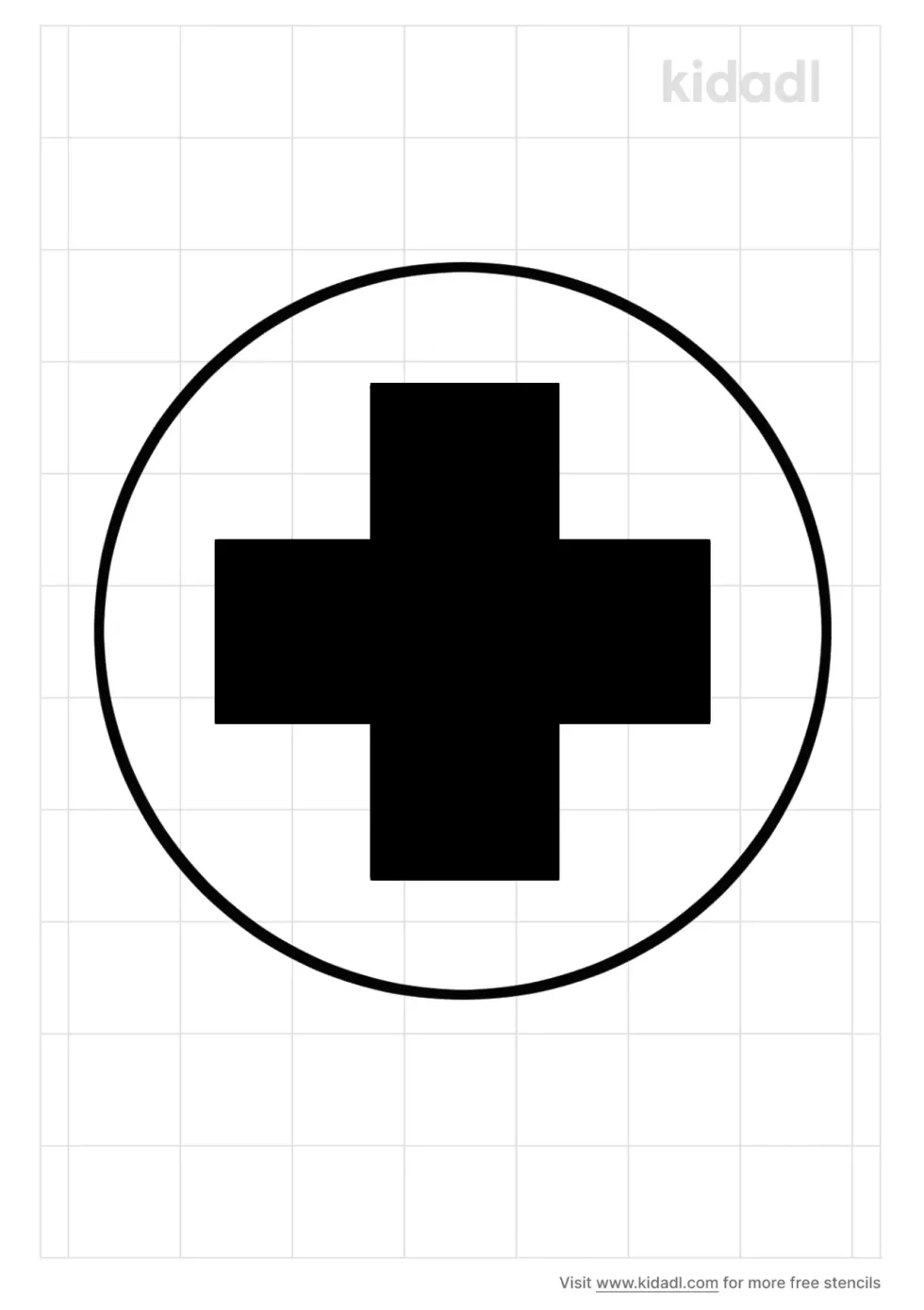 First Aid Cross Stencil