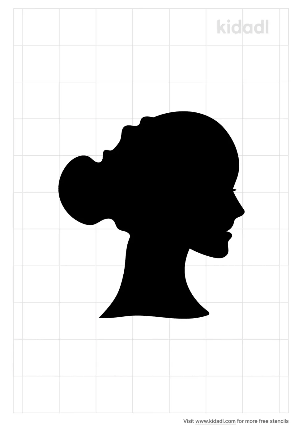 Lady Face Stencil