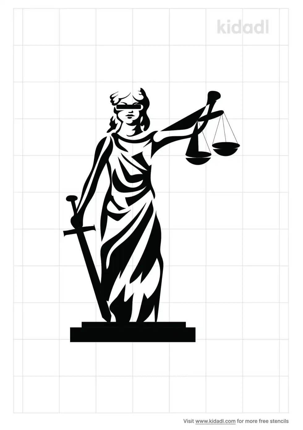 Lady Justice Stencil