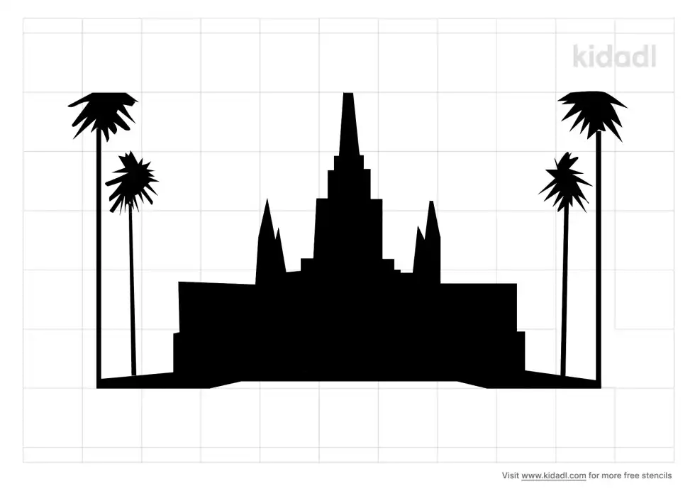 Oakland Temple Stencil