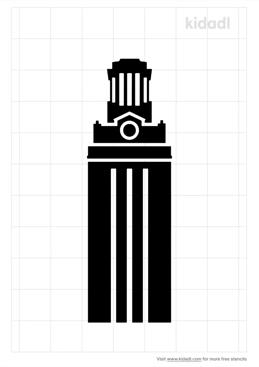 UT Tower Stencil