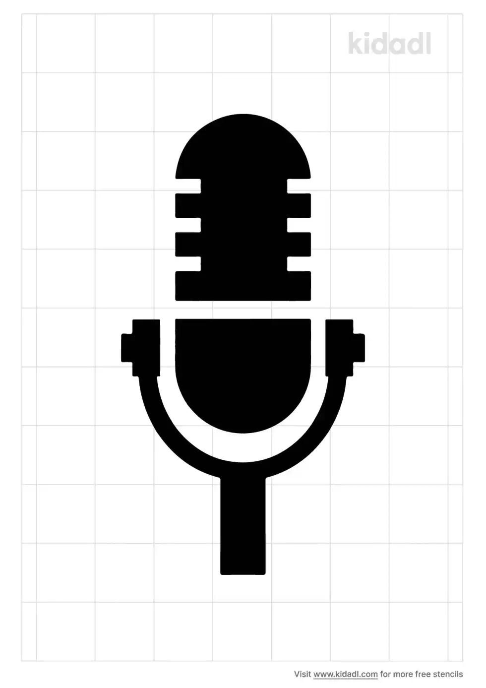Vintage Mic Stencil