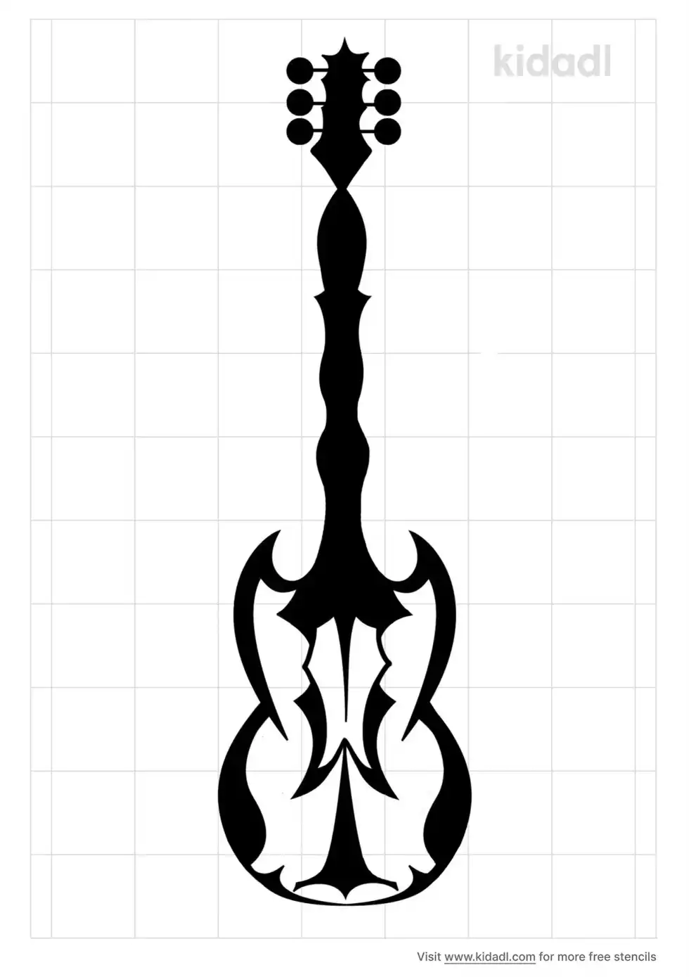 Tribal Ukulele Stencil