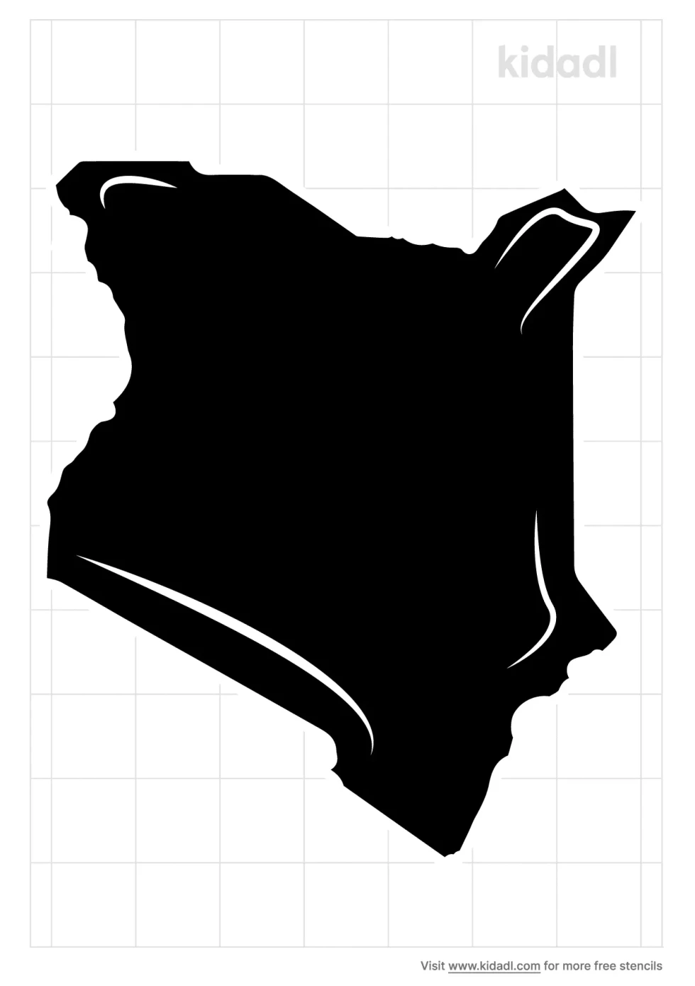 Kenya Stencil