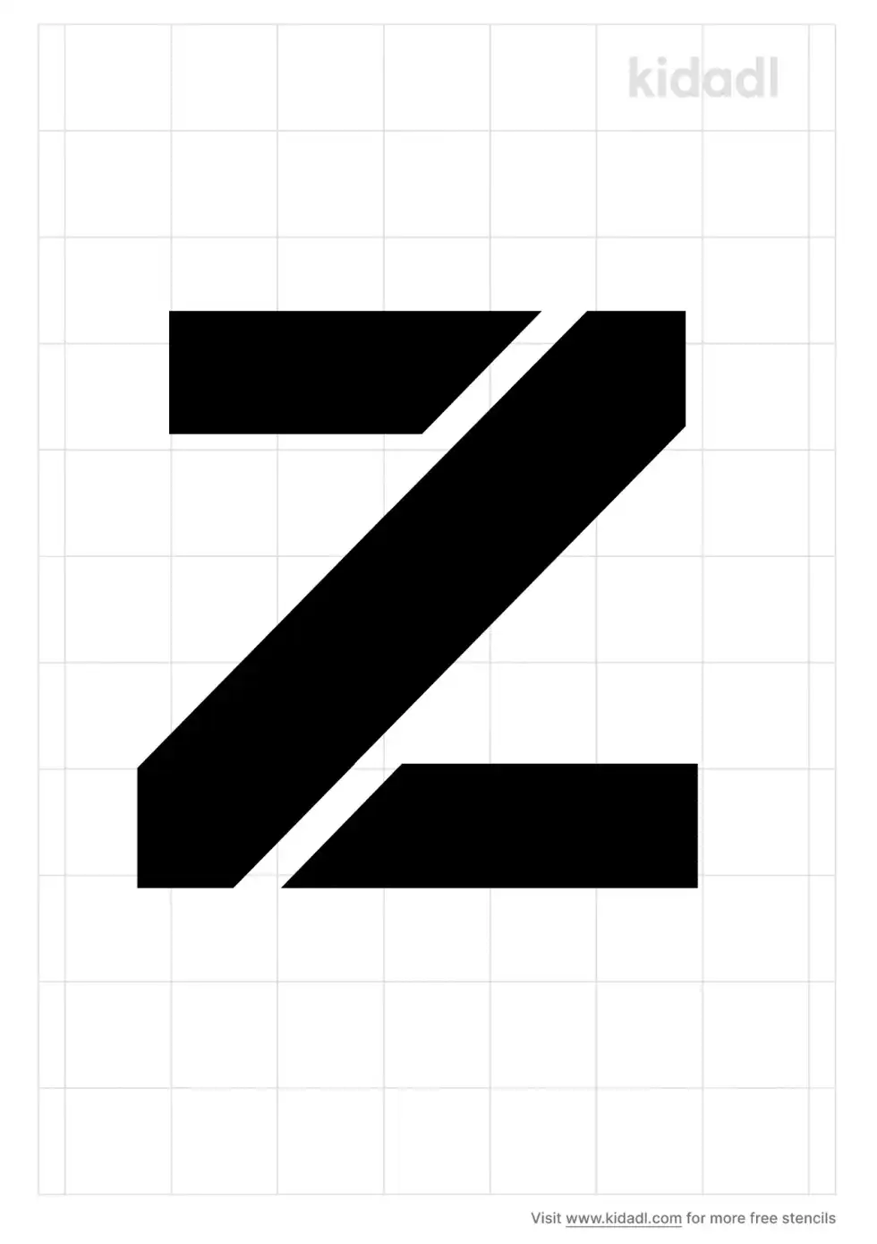 Block Letter Z Stencil