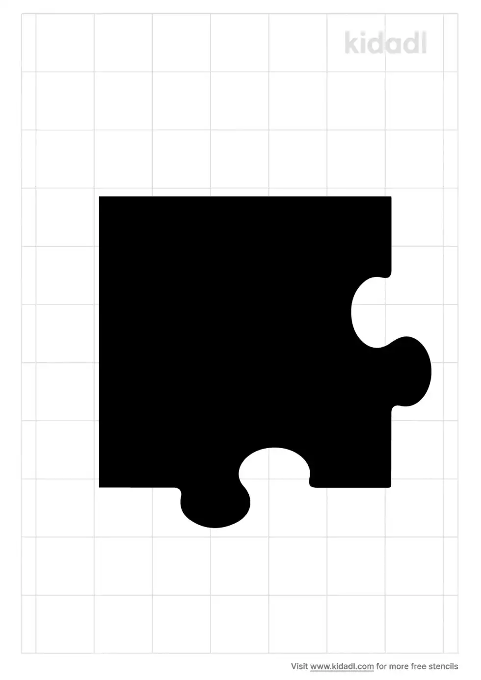 Puzzle Piece Corner Stencil